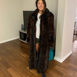 Real Mink Full Length Fur Coat